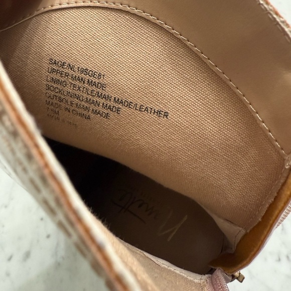 NEW Nanette Lepore Light Pink Leather High Heel Boot Back Zip Cowgirl Size 7.5 - Picture 4 of 5